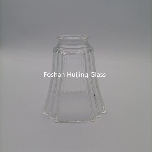Handmade bowl shaped glass lampshade