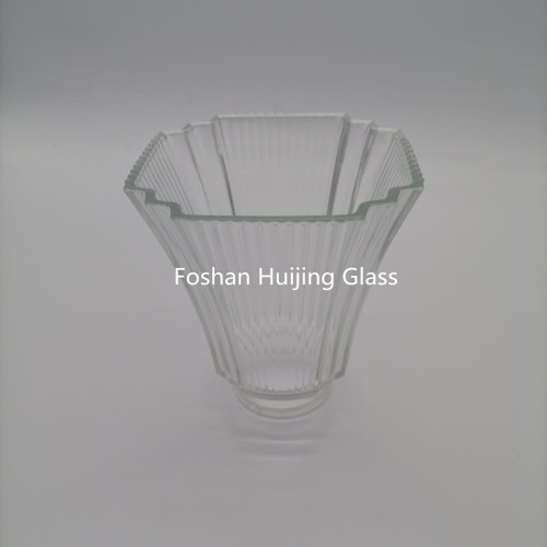 Handmade bowl shaped glass lampshade